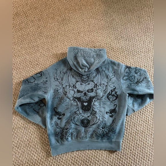 Men's Graphic Hoodie in Blue - brand new - Picture 2 of 2
